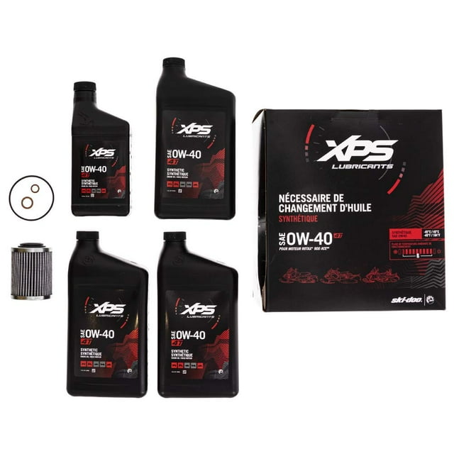 BRP XPS SKI-DOO 4T 0W-40 Synthetic Oil Change Kit for Rotax 900 ACE engine, 9779254
