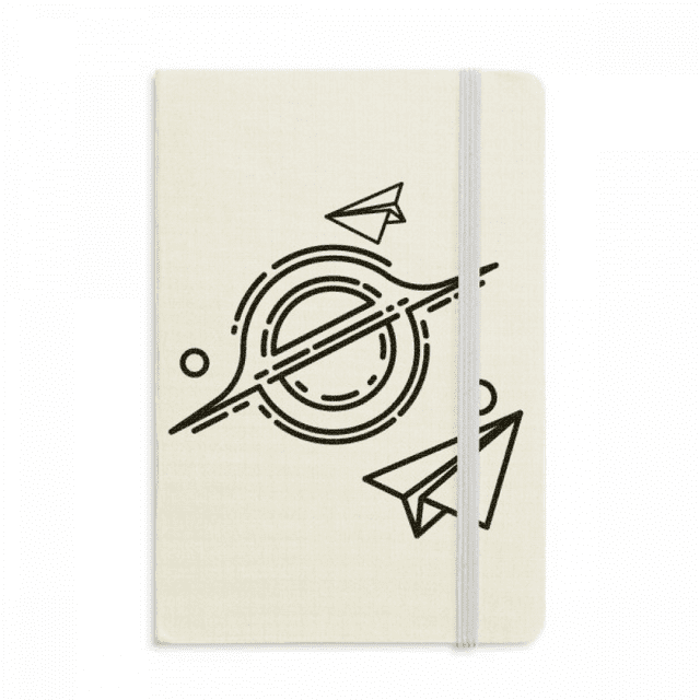 Paper Planet Satellite Art Deco Fashion Notebook Official Fabric Hard Cover Classic Journal Diary