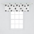 thumbnail image 2 of Ambesonne Dandelion Window Valance, Abstract Pattern with Summer Spring Flower Fluff Monochrome Modern Natural, Curtain Valance for Kitchen Bedroom Decor with Rod Pocket, 54" X 18", Black and White, 2 of 3