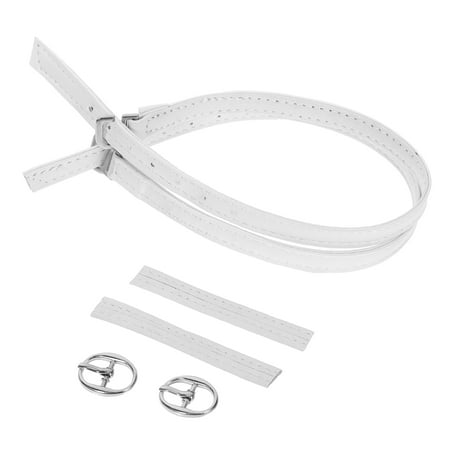 Raindrops 2 Pairs White Leather Shoelaces for High Heel Shoes Fashion Ankle Strap Accessory for Women