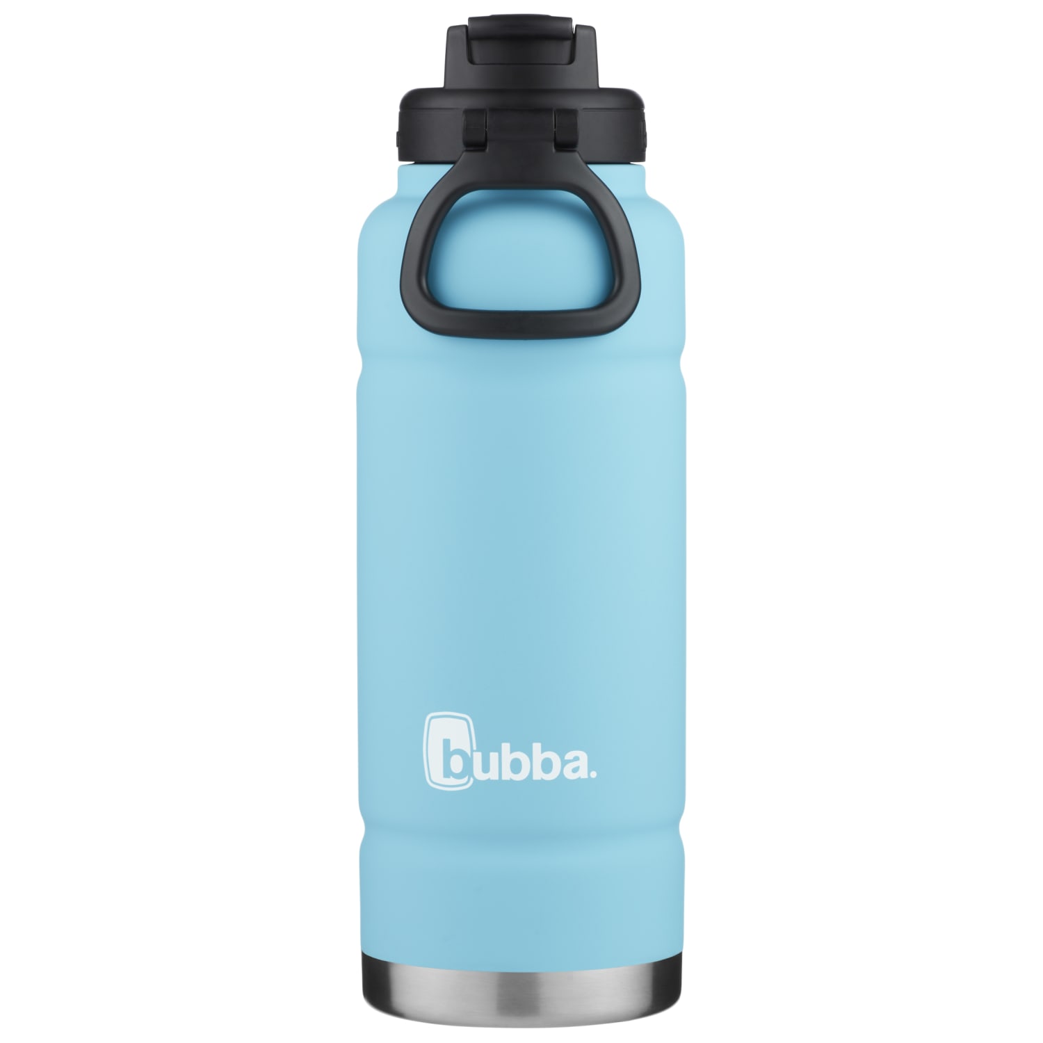 bubba Stainless Steel Trailblazer Water Bottle with Straw, Rubberized Pool Blue, 40oz.