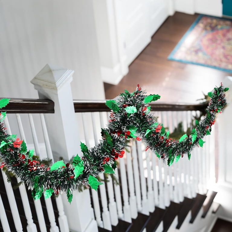 Palonu 70 Ft Metallic Tinsel Twist Garland - Multicolor Glitter Garland For Christmas Tree & Party Decor