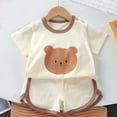 thumbnail image 2 of THDHVS Toddler Boy Summer Outfits,Kids Casual Sets,Kid's Short Sleeve Set Baby's Summer T-shirt Two-piece Set Cotton Sports and Casual Clothes, 2 of 3