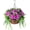 Purple, variant on Artificial Flowers in Hanging Basket Planter for Home Spring Decoration, Silk Hydrangea Outdoor Indoor Arrangements, 12" Metal Coconut Lining Basket with Faux Plant(Champagne)