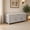 Gray, variant on Storage Bench with 3 Shutter Doors, Removable Cushion and Hidden Storage, White