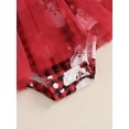 thumbnail image 7 of GXFC Infant Baby Girl Christmas Romper Dress Newborn Santa Claus Print Long Sleeve Bodysuits Dress Crew Neck Tulle Patchwork Jumpsuit with Bow Headban Fashion Cute Casual Party Clothes 0-18M, 7 of 7