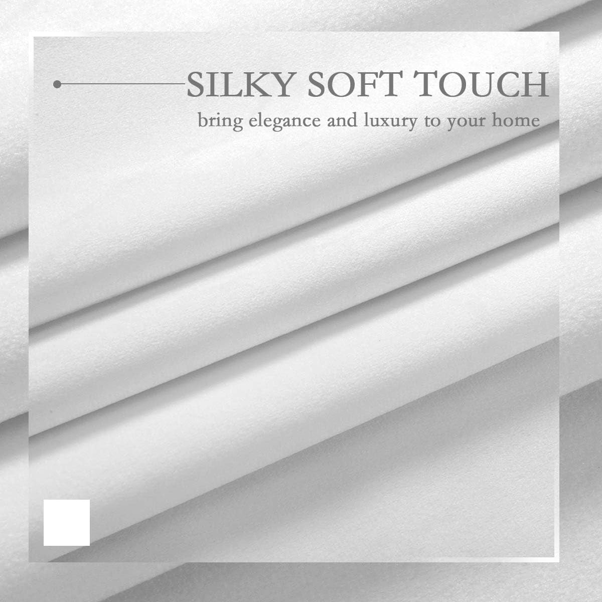 Velvet Curtains 84 inches Long Soft Velvet Curtains Grommet Velvet Thermal Insulated Curtains Window Treatment for Bedroom Light Filtering Velvet Curtains Set of 2 Panels