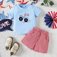 thumbnail image 2 of Gerichy Boys Summer Outfits Toddler Baby Girl Summer Clothes 3 6 9 12 18 24 Months Cotton Outfits Short Sleeve Contrast T Shirts Tops Shorts Sets, 2 of 6