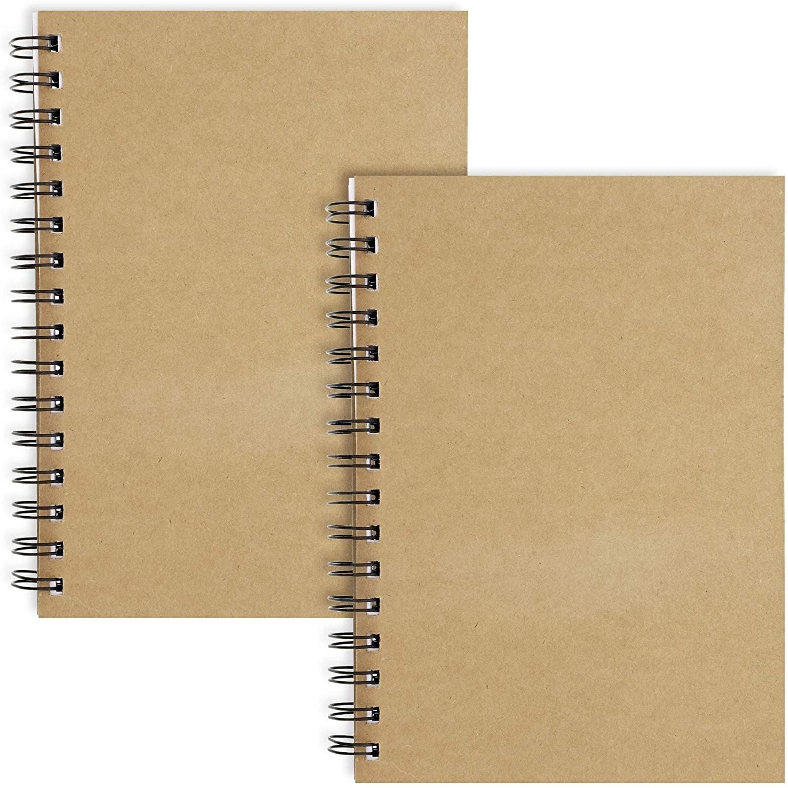 Kraft Cover Notebook ruled 100gsm white paper Spiral binding 48/70/100 Sheets 
