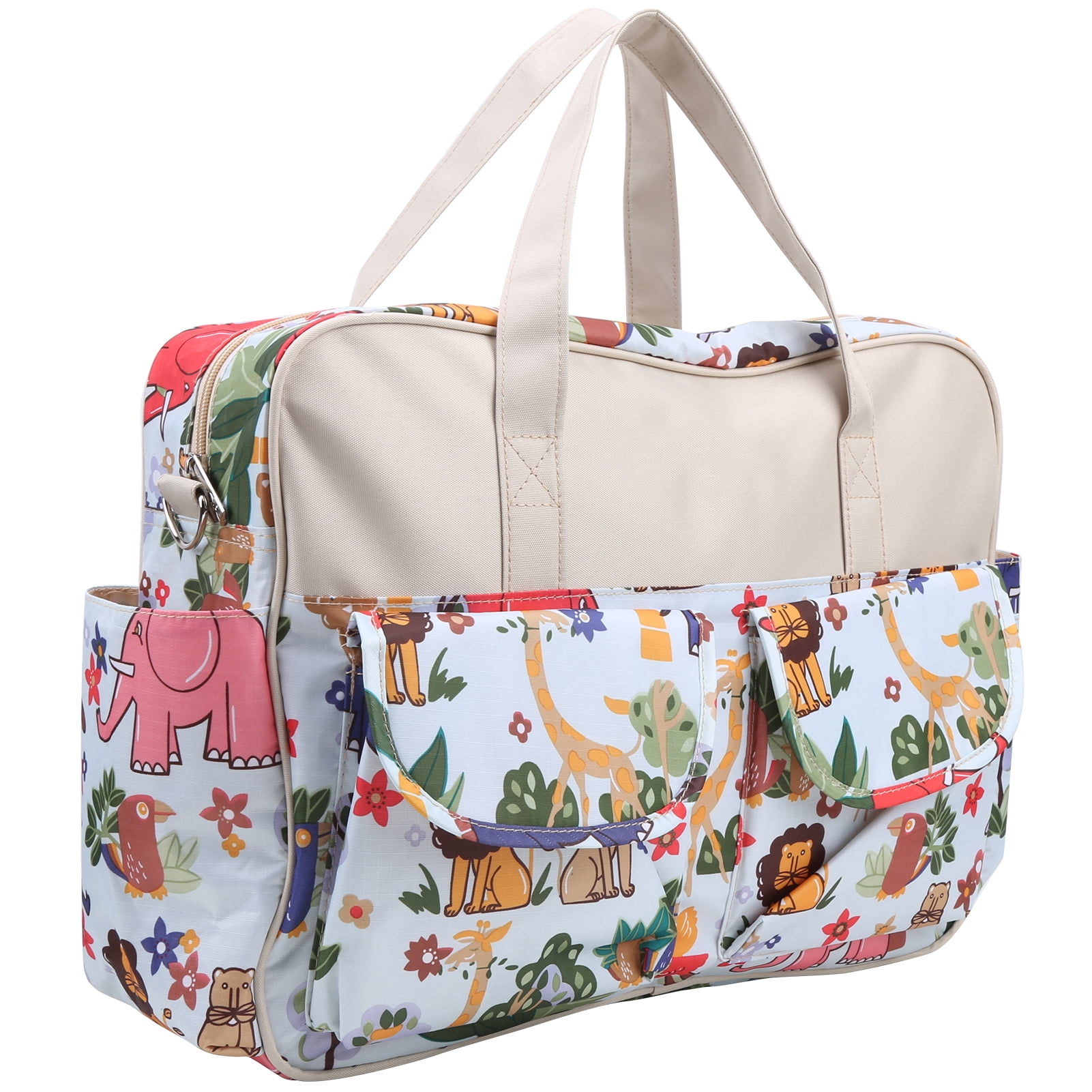 YAHHU Mummy Messenger Bag Multifunctional Maternity Handbag Water-Resistant Polyester Pregnant Women Diaper Bag with Changing Pad and Adjustable Belt Animal Print Pattern