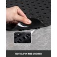 thumbnail image 5 of VUNATE Shower Mat Non Slip 21"x21" Shower Floor Mat Square Shower Mat for Shower Stall with Suction Cups and Drain Holes Shower Stall Mat Bathroom Bath Tub Mats Machine Washable Black Shower Rug, 5 of 9