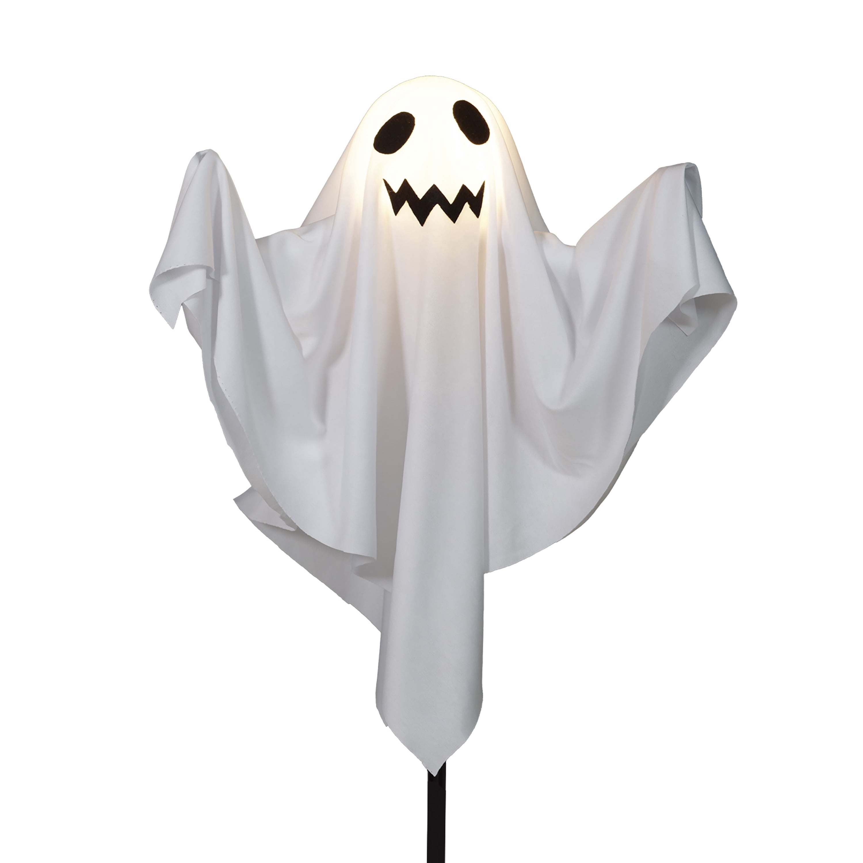Outdoor LED Fabric Ghost Pathmarkers, White, 3 Count, Halloween by Way To Celebrate