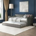 thumbnail image 6 of Furniture of America Knolt Fabric Twin Daybed With Trundle in Gray, 6 of 9