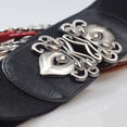 thumbnail image 2 of SWSMCLT Women's Dresses Fashion Summer Ladies Faux Leather Elastic Belt for Dress Graduation Hoco Homecoming Stretchy Thick Wide Stretch Belt with Metal Buckle Black One Size, 2 of 2