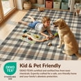 thumbnail image 4 of Design&I 3'x5' Washable Accent Rug Pet Friendly & Non-Slip Built-In Grip Fall Gingham Doormat Checkered Layout Harvest Stripe Border Door for Bedroom, Walk-in Closet, 4 of 7