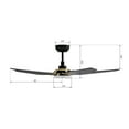thumbnail image 4 of Voyager 52inch Gold Smart Ceiling Fan with Remote control with phone App, 4 of 6