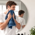 thumbnail image 7 of Onuia Luxury Bath Towels, Ultra Soft Egyptian Cotton Towels, Skin-Friendly Low-Lint Bath Towels for Bathroom, Spa, Gym and Home,Blue,(13.4×29.1 in), 7 of 7