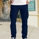 thumbnail image 1 of Pantalón Cargo Casual Pantalón casual de carga para hombre, ajuste holgado, pantalón holgado simple, traje diario de cintura media con botones Cgtredaw Azul Marino L para Hombre, 1 of 1
