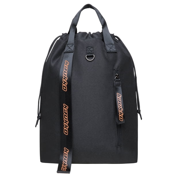KAUKKO Cordón Deportes Mochila Gimnasio Yoga Bolsa Hombro Mochila para Hombres y Mujeres KAUKKO KH02-Black