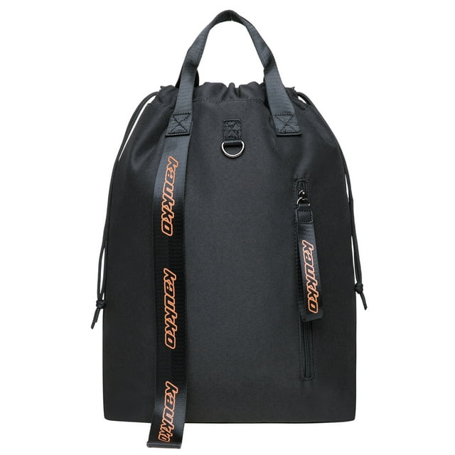 KAUKKO Cordón Deportes Mochila Gimnasio Yoga Bolsa Hombro Mochila para Hombres y Mujeres KAUKKO KH02-Black