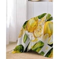thumbnail image 2 of Lemon Watercolor Sofa Couch Covers for Dog,Washable Sofa Throw Cover Single Slipcovers for Armchair with Tassels,Summer Fruit Botanical Painting Couch Protector Towel Blanket Medium 71''x91'', 2 of 8