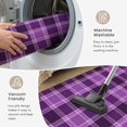 thumbnail image 3 of Round Area Rugs 6Ft, Purple Checkered Non-Slip Washable Circle Rugs Carpet, Modern Farmhouse Purple Buffalo Plaid Indoor Outdoor Rug Floor Mats Throw Runner for Bedroom Living Room Bathroom, 3 of 4