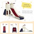 thumbnail image 4 of Costway 6-In-1 Large Slide for Kids Toddler Climber Slide Playset w/ Basketball Hoop, 4 of 10