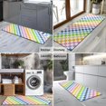 thumbnail image 2 of Pastel Color Checkered Pattern Kitchen Rug Mat,Kitchen Runner Rugs Non Skid Washable,Decorative Kitchen Floor Mats for Kitchen,Sink,Laundry,17"X47", 2 of 5