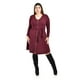 thumbnail image 1 of Vestido con cierre frontal y cinto Roman Fashion /Tallas Extras, 8016 (Vino) vino 42, 1 of 5