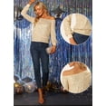 thumbnail image 2 of DARING DIVA Women's Off-Shoulder Long Sleeve Party Tops 3XL Gold, 2 of 6