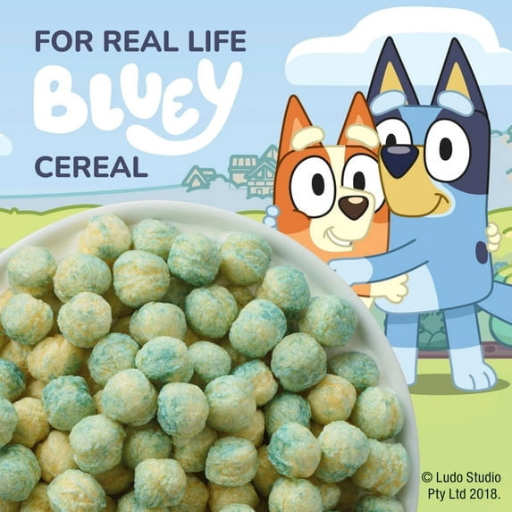 Bluey Cereal, Crispy Corn Cereal Puffs, Made with Whole Grain, Family Size, 18 oz(pack of 2)