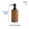thumbnail image 3 of Dispensador de Jabón de Madera, Dispensador de Jabón de Manos Recargable para Baño y Cocina, Diseño Cilíndrico, Decoración Rústica para Encimeras., 3 of 5