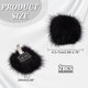 thumbnail image 2 of 2 unidades de adornos para zapatos de piel de visón esponjosa, color negro, con hebilla extraíble y bolas de peluche. Ideales para zapatos de tacón alto., 2 of 6