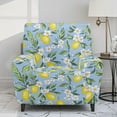 thumbnail image 2 of Xoenoiee Lemon Flower Print Recliner Sofa Slipcover Stretch Reclining Couch Covers Jacquard Recliner Couch Covers Furniture Protector Cover with Elastic Bottom, 2 of 7
