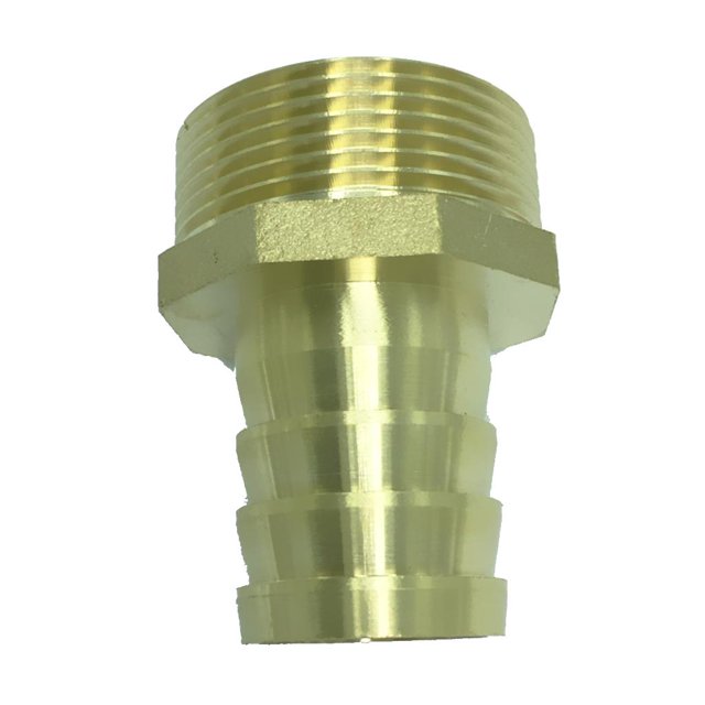 CONECTOR de MONTAJE de MANGUERA de JARDÍN de LATÓN, adaptador de conector de montaje de tubo de manguera, tubo de lengüeta x , rosca G11/2 pulgad 40 mm de diámetro de púa