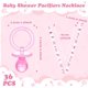thumbnail image 3 of 36 piezas de collar de chupetes de baby shower de acrílico, chupetes de bebé, s de fiesta, chupetes, collar para niñas y niños, deción de fiesta, mesa (estilo niña, blanco, rosa), 3 of 5