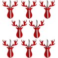 thumbnail image 1 of Juego de 8 mini portacubiertos navideños CHAO Decoración roja, 1 of 5