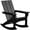 Black, variant on Parkdale Outdoor HDPE Plastic Adirondack Rocking Chair in Dark Brown