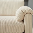 thumbnail image 5 of LOYALICE 58.3" Corduroy Lounge Chair with Ottoman - Upholstered Accent Armchair for Living Room Bedroom Reading Room, Beige, 5 of 11