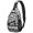 Geometric Triangle White Pattern, variant on Geometric Triangle White Pattern Sling Backpack, Unisex Daily Travel Sling Pack with Side Mesh Pockets, Adjustable Ambidextrous Strap Gift Ideas for Hiking Cycling Walking