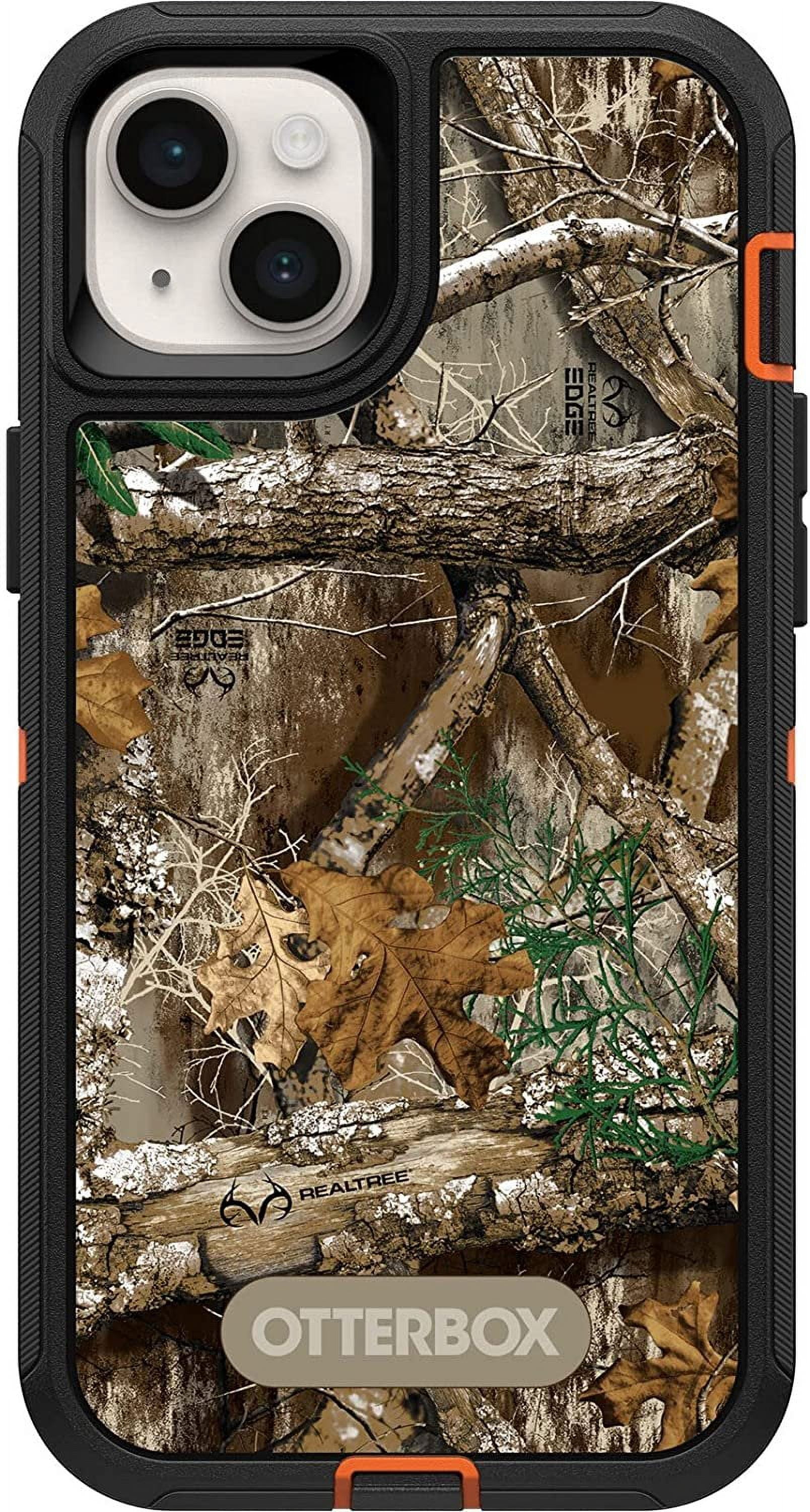 OtterBox Defender Series Screenless Edition Case for iPhone 14 Plus Only - Holster Clip Included - Microbial Defense Protection - Non-Retail Packaging - Realtree Blaze Edge Camo