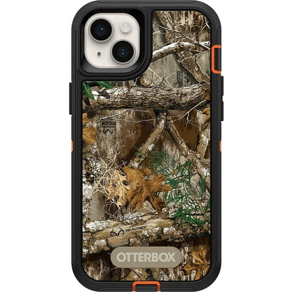 OtterBox Defender Series Screenless Edition Case for iPhone 14 Plus Only - Case Only - Microbial Defense Protection - Non-Retail Packaging - Realtree Blaze Edge Camo