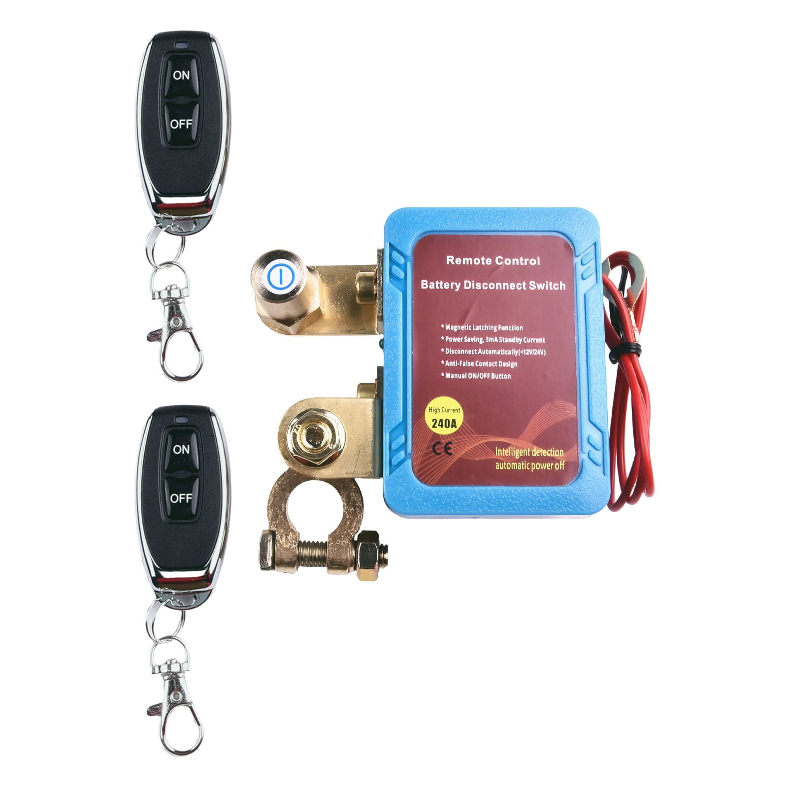 12V 240A Car Remote Battery Disconnect Switch Automatic Power Shut Off Switch