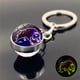 thumbnail image 1 of Llaveros para mujer, llavero de billetera, llavero de auto, llavero lindo, llavero con doce colgantes de vidrio luminoso, llavero de metal con aerosol para quitar llaves., 1 of 5