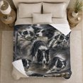 thumbnail image 5 of Dynamic Border Collie Herding Dogs Collage Art Energetic, Playful Pet Portrait Pattern, Warm Flannel Blanket for Living Room and Bedroom, Dog Moms Father's Day Gift, Pet Lover Home Decor, 5 of 9
