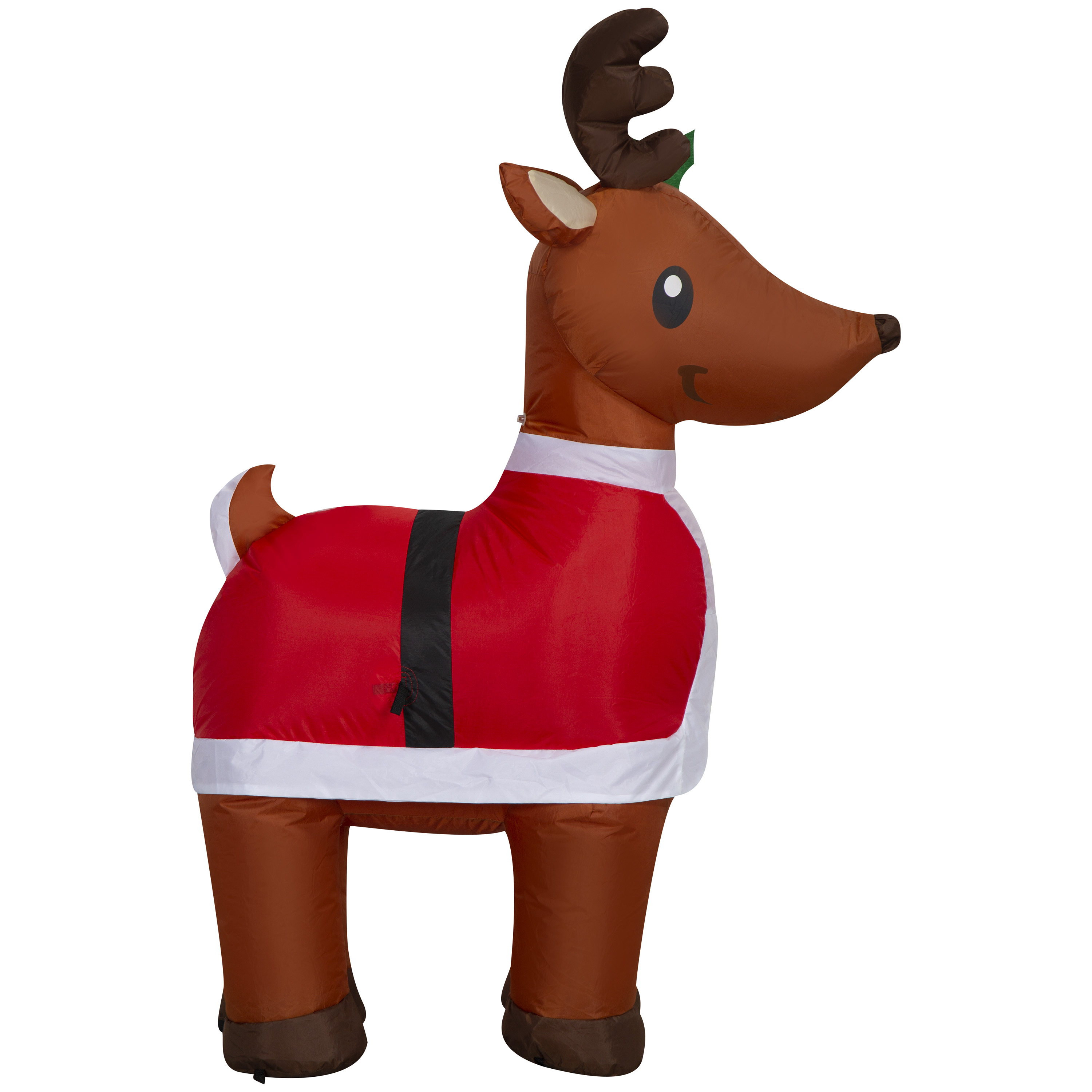 4 ft Reindeer in Santa Suit Christmas Airblown Yard Inflatable, Multicolor, by Holiday Time