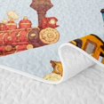 thumbnail image 5 of Castle Fairy Retro Colorful Train Twin Quilt Set,Whimsical Locomotive Twin Coverlet Set for Bedroom,Blue Green Red, 5 of 7
