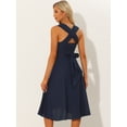 thumbnail image 3 of DARING DIVA Women's Chiffon Self Tie Multi-wear Dresses L Blue, 3 of 6