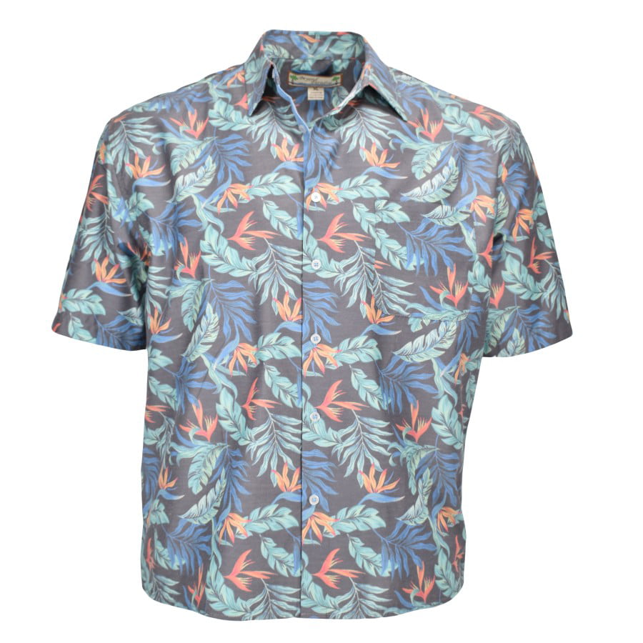 Mens Blue Fuji Silk Short Sleeves Shirt By Beyond Paradise 3005 Casual Dressy 