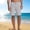 White, variant on Qulqfy Mens Cotton Shorts Casual Beige Vacation Beach Lounge Shorts Drawstring Striped Shorts Mens Workout Shorts L